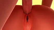 3D animation – Headmistress tried to teach a lesson but got surprised in the ass