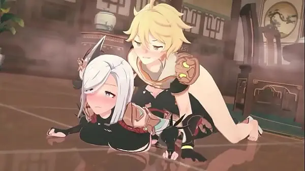 Aether and Shenhe sex Genshin Impact