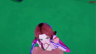 atom eve gets pov fucked on a rooftop invincible hentai