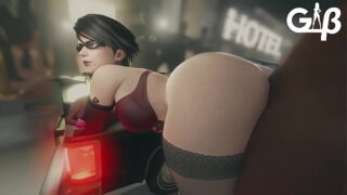 bayonetta pounded roughly making her ass jiggle