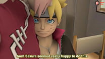 Boruto fucks Aunt Sakura while she’s