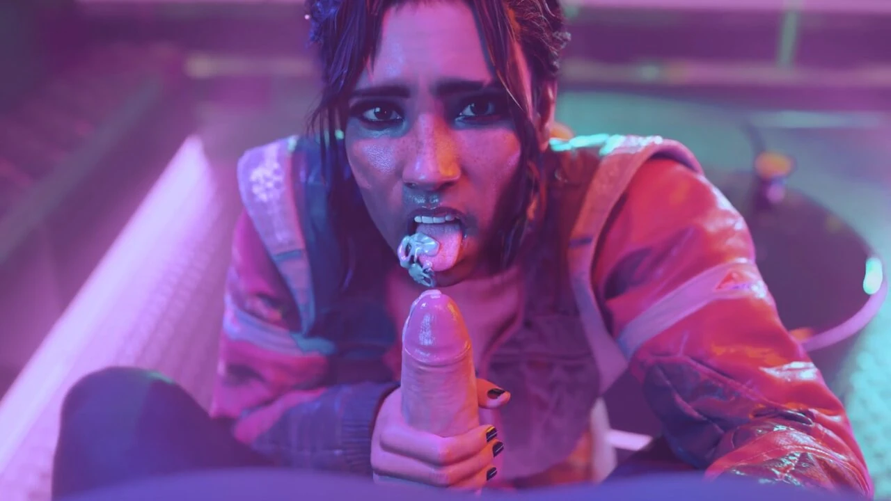 Cyberpunk 2077 – Panam Palmer Gives Handjob For Cum (Animation with Sound)