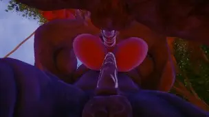 Furry with huge dicks gave my wife double penetration