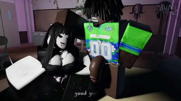 Girl gets addicted to a BIG cock – Roblox