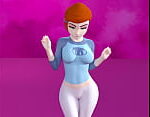 gwen having fun dancing to her favourite to song