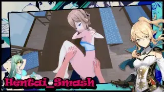 Jean gets fucked on a table, cum on her ass POV – Genshin Impact Hentai.