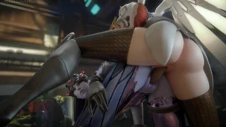 mercy and widowmakker double dildo sex by fpsblyck
