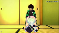 Mitsuri Kanroji and Shinobu Kochō and Daki and Tanjiro Kamado intense sex. – Demon Slayer Kimetsu no Yaiba Hentai