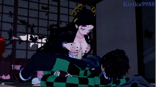 Mitsuri Kanroji and Shinobu Kochō and Daki and Tanjiro Kamado intense sex. – Demon Slayer Kimetsu no Yaiba Hentai