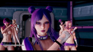 mmd dreamcatcher scream naked kpop dance ahri akali kaisa evelynn seraphine kda league of legend