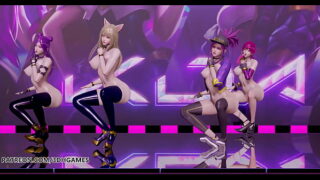 mmd laysha chocolate cream hot striptease kpop dance ahri akali kaisa evelynn kda league of legends 4k 60fps