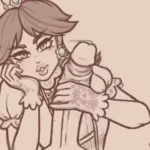 princess daisy jerks off a huge cock