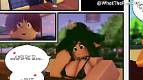 Sweet roblox girl giving a blowjob
