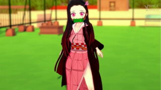 Innocent Nezuko Chan needs to control her impulses with you Demon Slayer