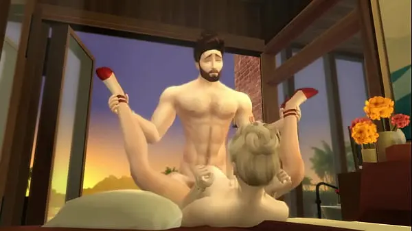 Hunky Sims 4 – Hot honeymoon with an extremely horny couple fucking all day around the place (cumshot included)