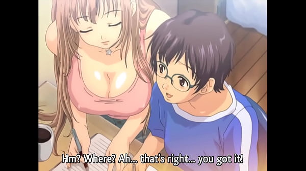 HENTAI – HOT tutor shows her HUGE TITS to her YOUNG STUDENT