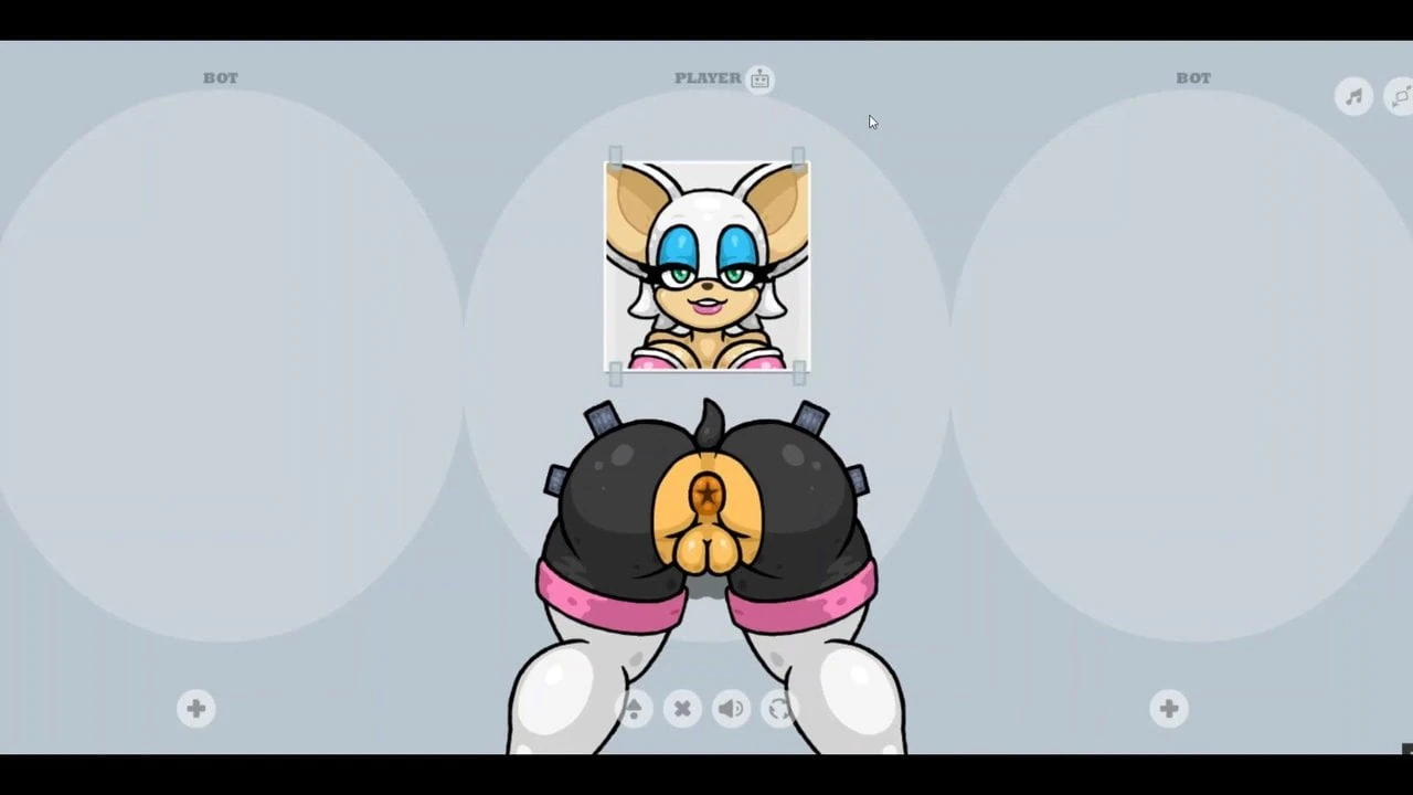 Fapwall Weird Hentai game Rouge the bat assfucked by 3 dick