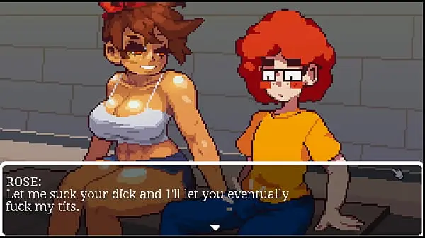 Gym Buddies [ HENTAI Game ] msucular girl love to suck my cock after training !