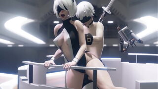 nier automata lovely 2b enjoys a nice fuck