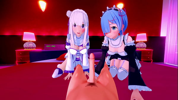 [POV] SEX WITH EMILIA AND REM – RE:ZERO PORN