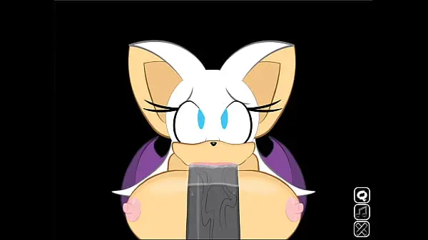 Rouge interrupts Shadow to suck the big cock (extra secret scene)