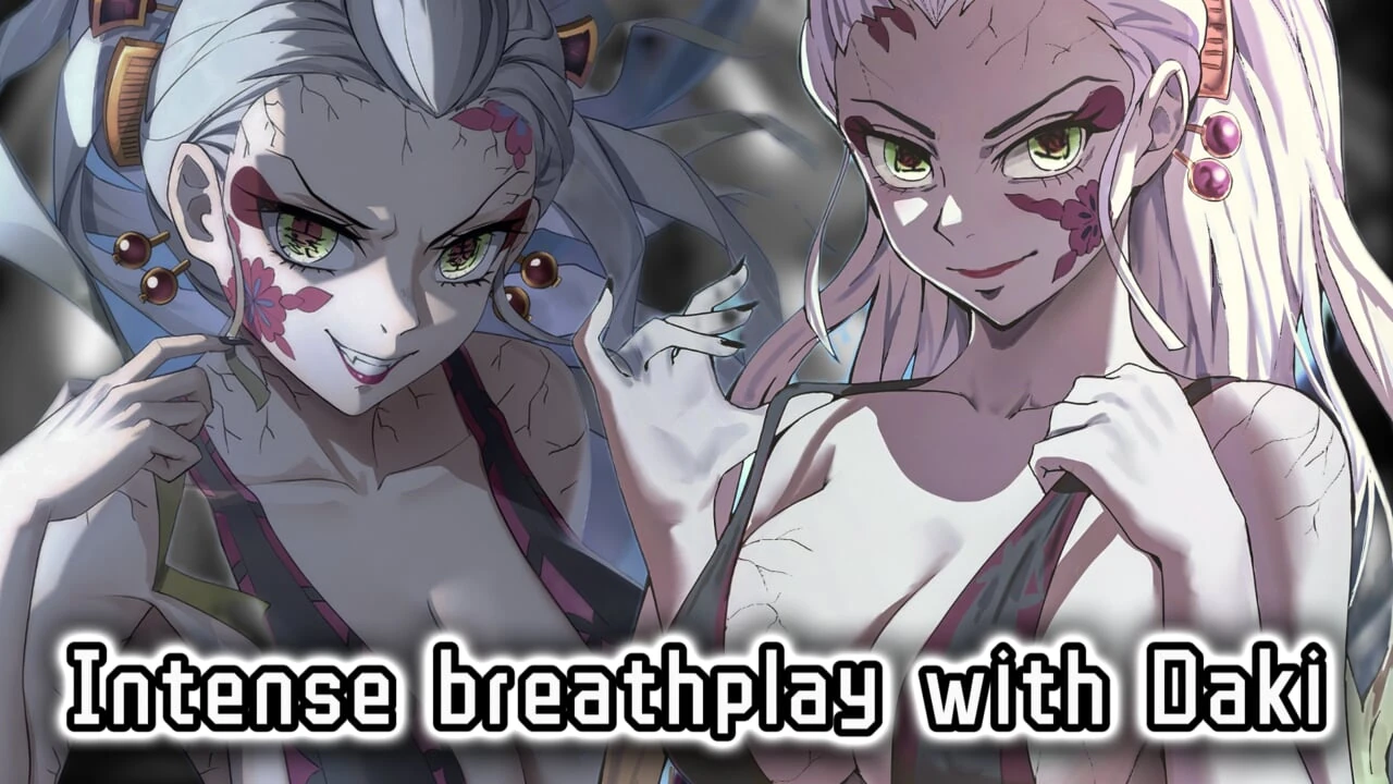 Try not to choke from Daki’s powerful ribbons (Breathplay JOI)