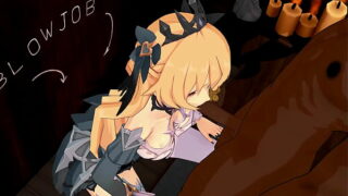 Fischl Blow Job Hentai Genshin Impact MMD 3D Clear Blue Clothes (CLIP)