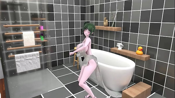 St. Louis Azur Lane Hentai Bathroom Undress Dance Tell Me Song Big Boobs Mmd 3D Green Hair (CLIP)