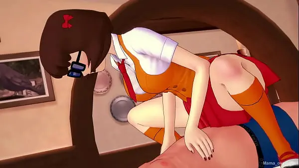 La caliente Velma quiere sentarse sobre una gran polla (versión adulta) (hentai 3D)