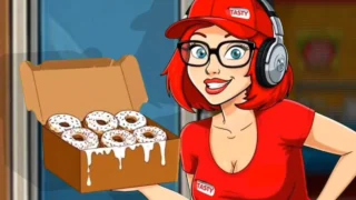 Cream Donuts. Adult Cartoon