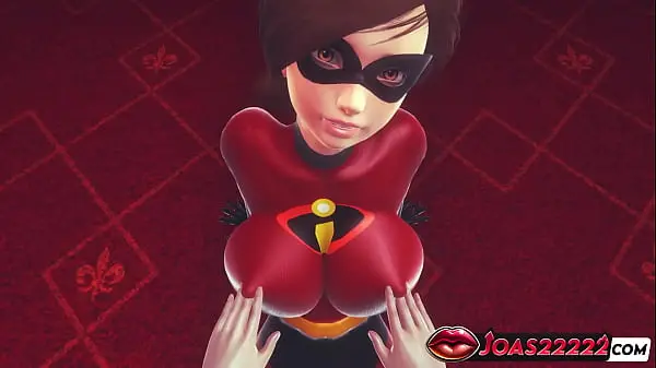Helen Parr The Incredibles Gets an Orgasm from Breast Play and Cunnilingus – Fingering Her Tight Pussy in 3D Animation