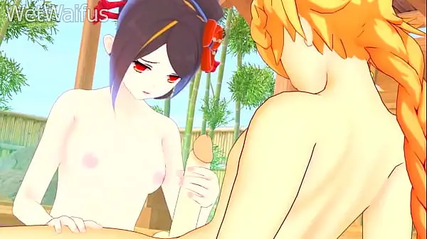 Chiori wants Her Pussy Cleaned with white Hot Cum – Genshin Impact hentai