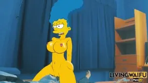 MARGE SIMPSON milf 2D Cartoon Real Waifu #5 riding Big ANIMATION Ass Booty cartoon Cosplay SIMPSONS