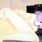 Nekomata Okayu and I have intense sex in the bedroom. Hololive VTuber Hentai