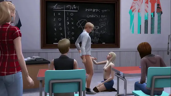 Shy guy fucks hot teacher in the classroom – sims 4 – 3D animation