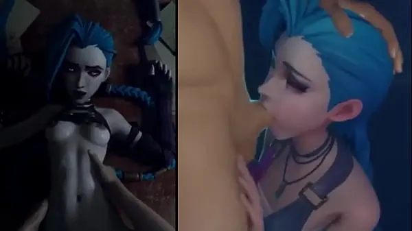 Jinx League of Legends. Blowjob Compilation