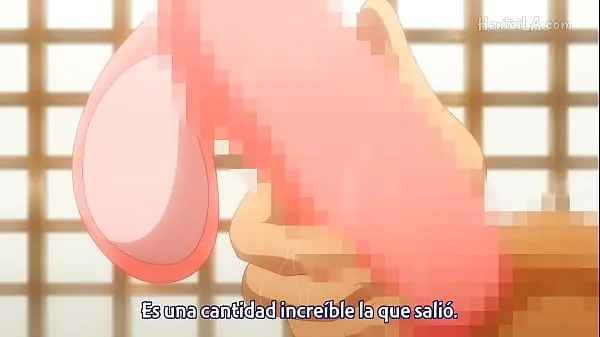 Chica hentai se deja follar por un calvo y a la vez es guatón