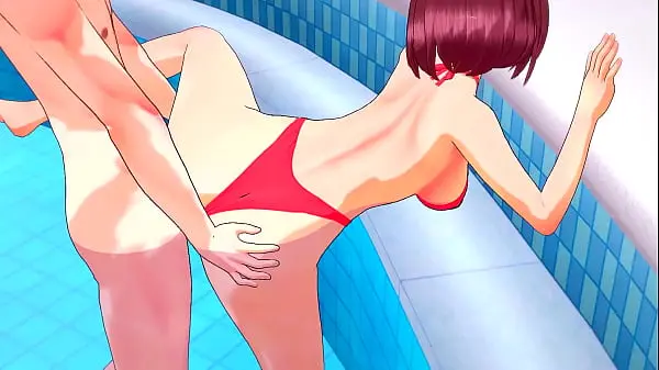 Momo Ayase gets fucked at the pool – 3d anime sex