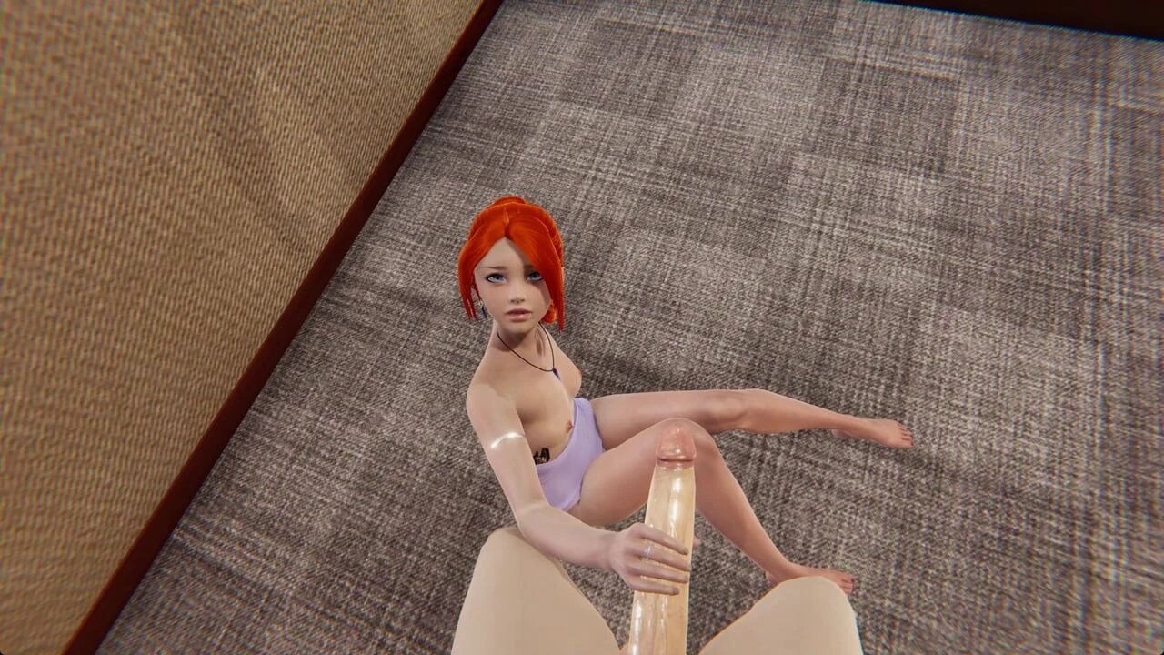 Redhead Blowjob Sitting On Chair + Facial 3D POV Animation