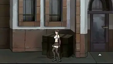 Cute brunette having sex with many men in Dk city fantasy hentai game