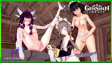 Genshin Impact: Sandrone has lunar sex with Columbina. (Sandrone, Columbina, Katheryne)