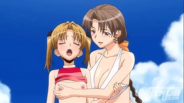 Madrastra tocando a su Joven Hijastra en la playa! Hentai sin censura [Subtitulado]