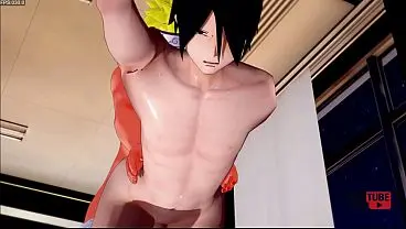 Naruto Yaoi – Naruto fucks Sasuke in science class – Anime Manga Asian Japanese Game Gay Porn