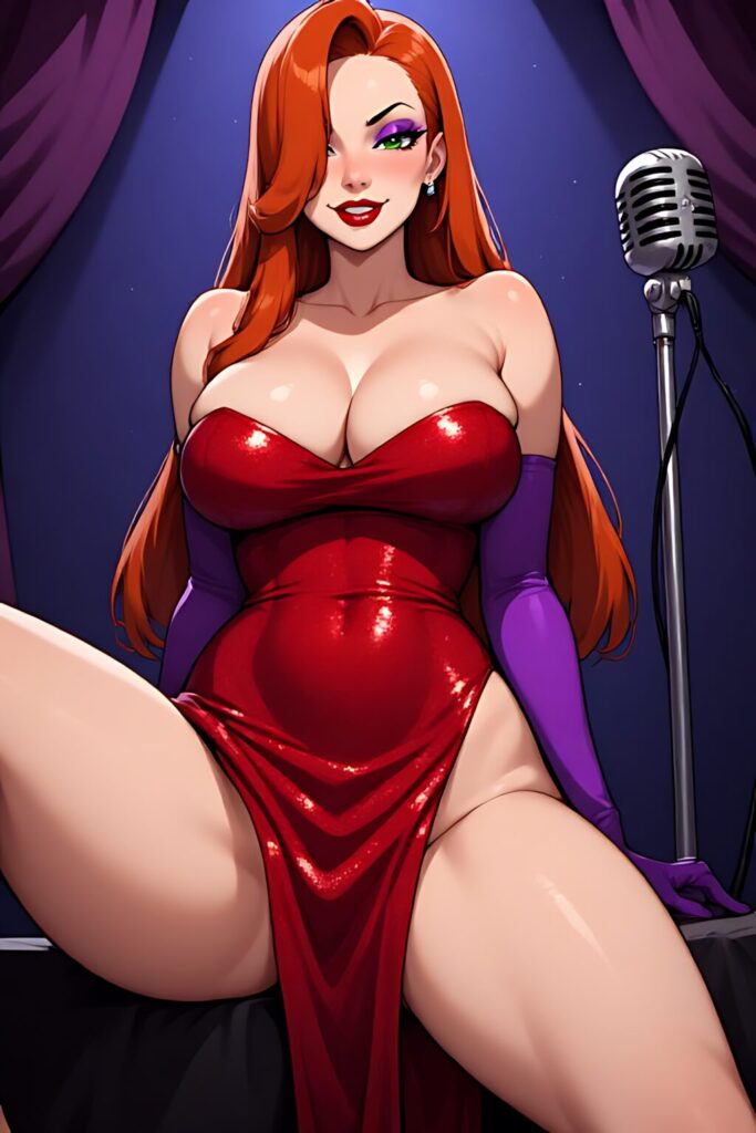 Jessica Rabbit Red Dress Stage PerformanceIX