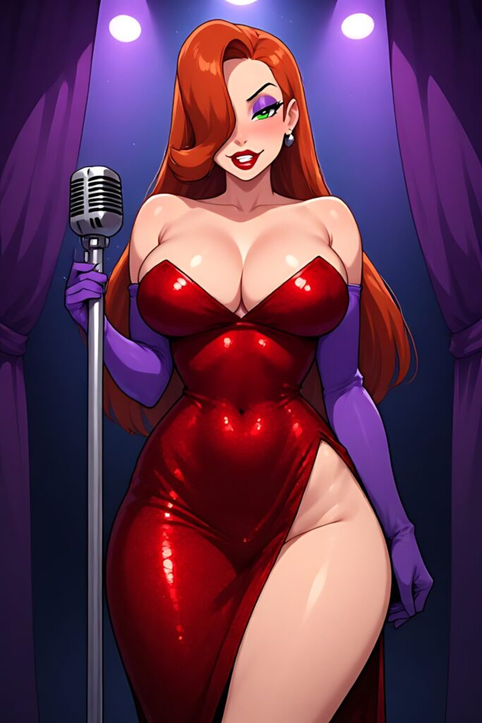 Jessica Rabbit Red Dress Stage PerformanceVII