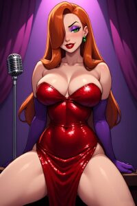 Jessica Rabbit Red Dress Stage PerformanceXI