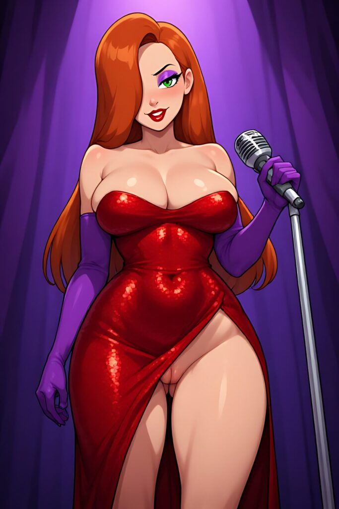 Jessica Rabbit Red Dress Stage PerformanceXLIX