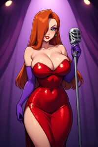 Jessica Rabbit Red Dress Stage PerformanceXLV