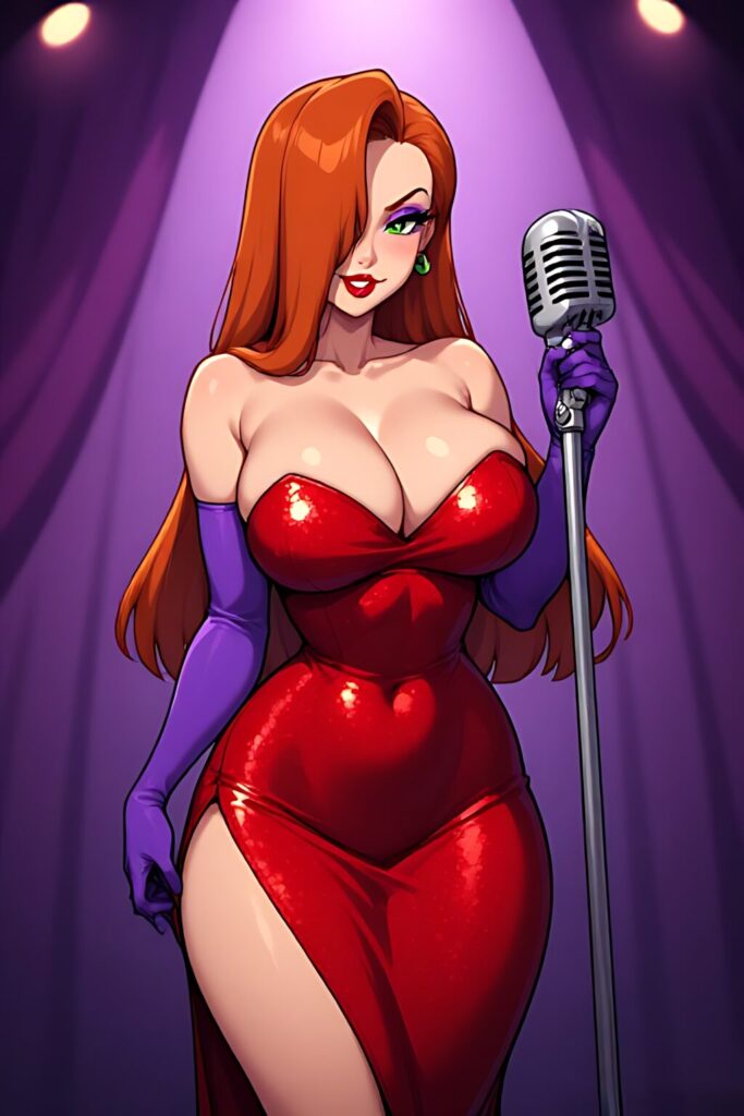 Jessica Rabbit Red Dress Stage PerformanceXLV
