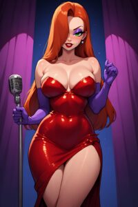 Jessica Rabbit Red Dress Stage PerformanceXXIII